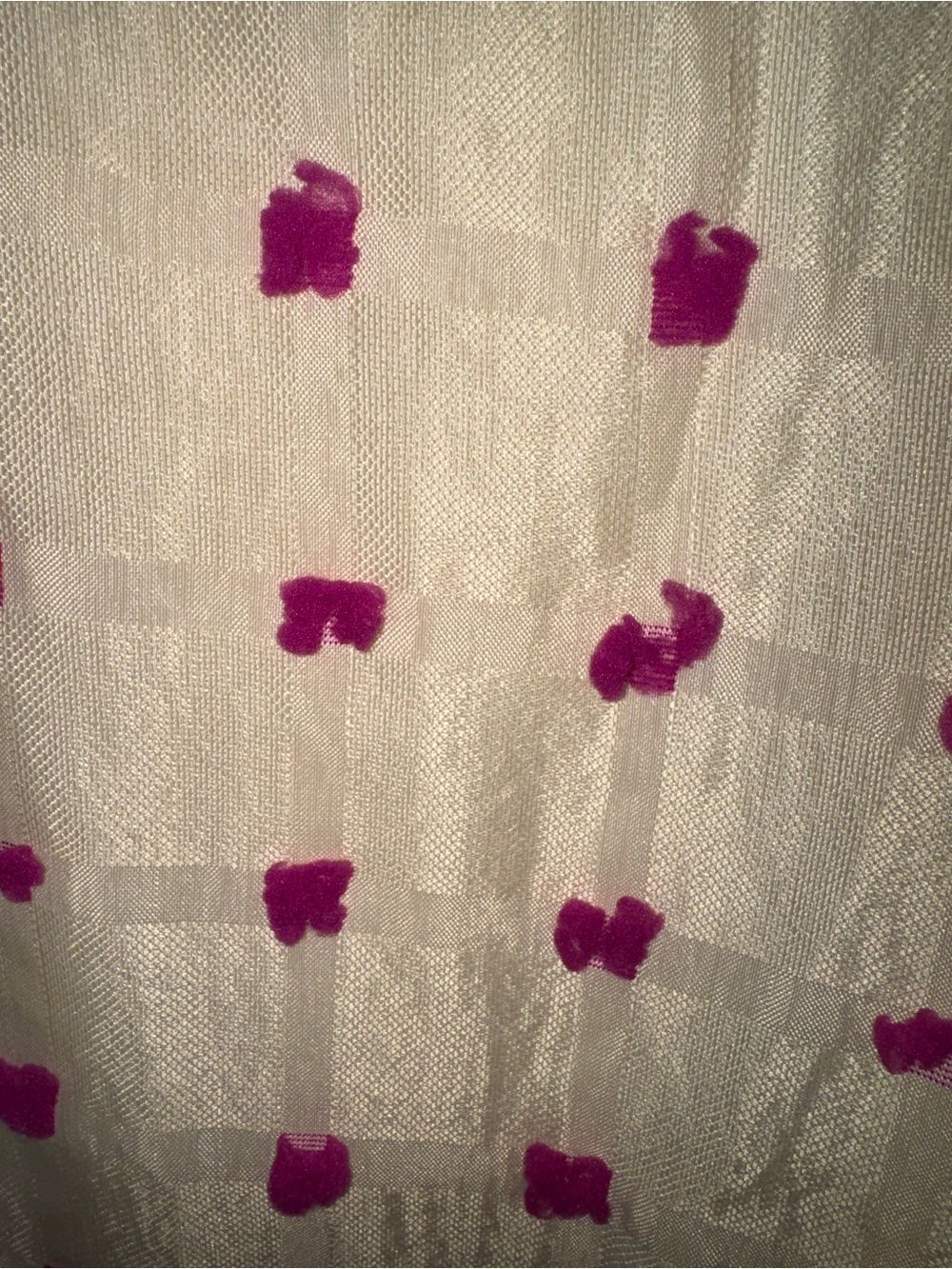 JODIFL Cream Blouse with Fuchsia Dot Texture - Picture 3 of 4